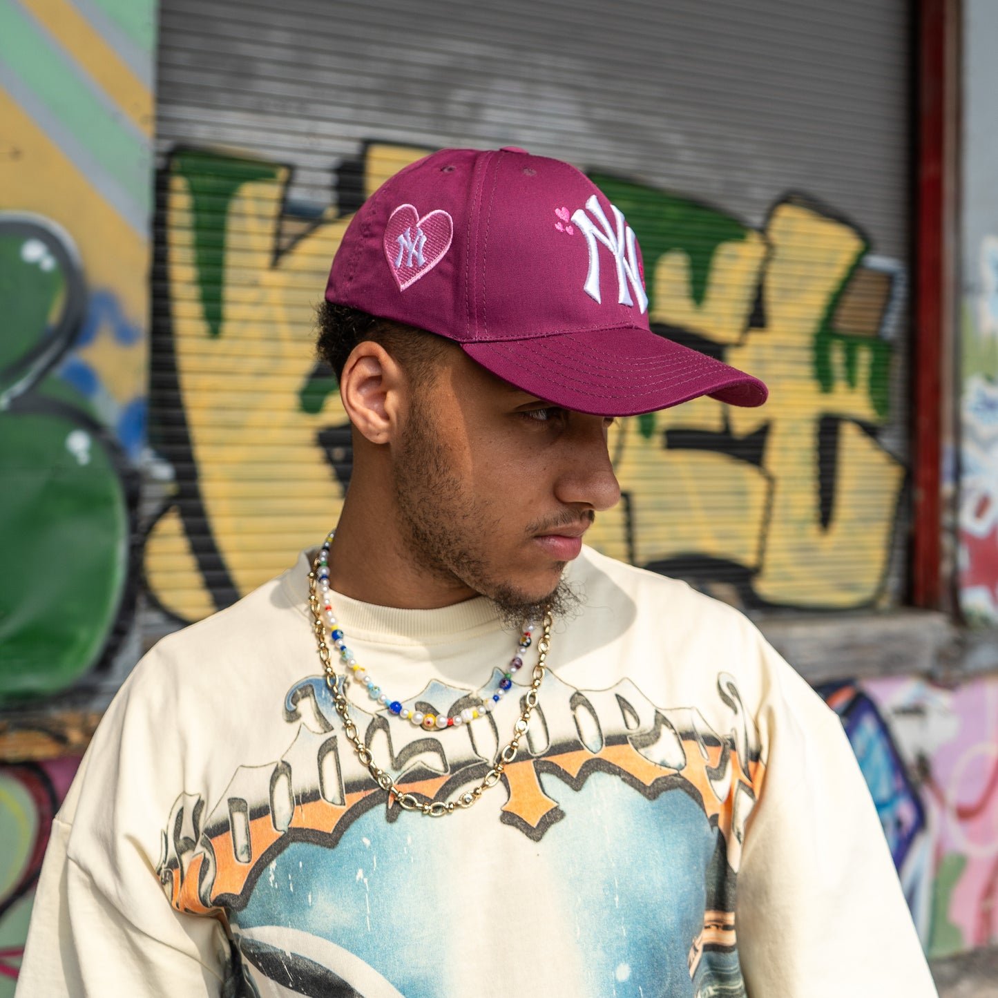 Custom Hat Maroon NY