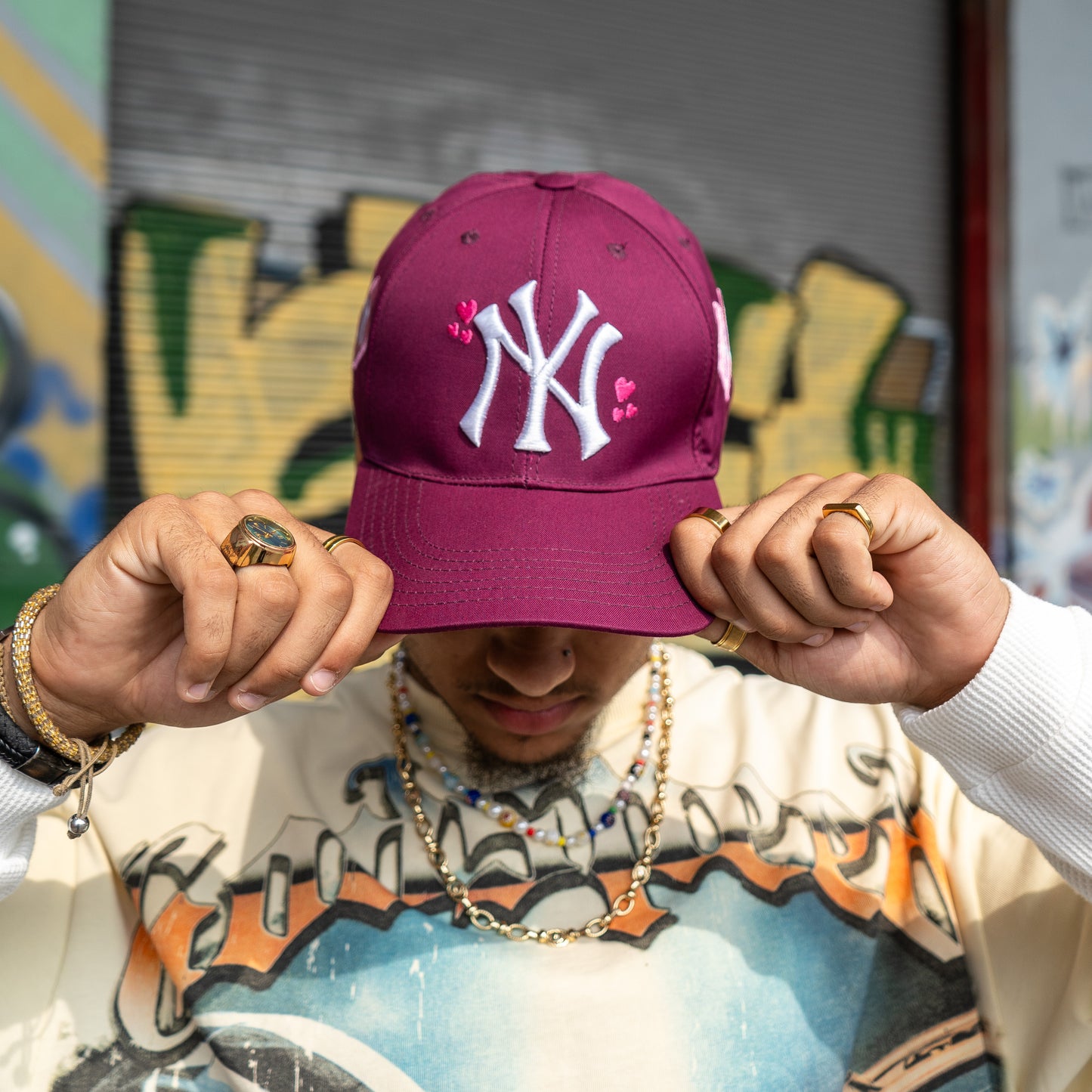 Custom Hat Maroon NY