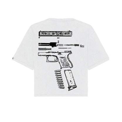 NO WEAPON FORMED White/Black Tee
