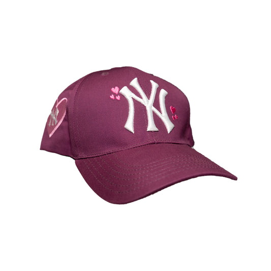 Custom Hat Maroon NY