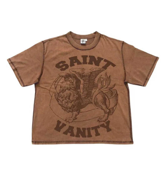 Saint Vanity Griffin Tee Brown