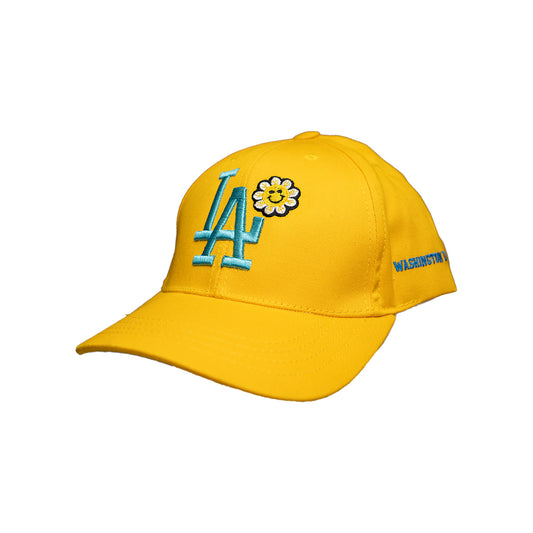 Custom Hat Yellow LA Flower