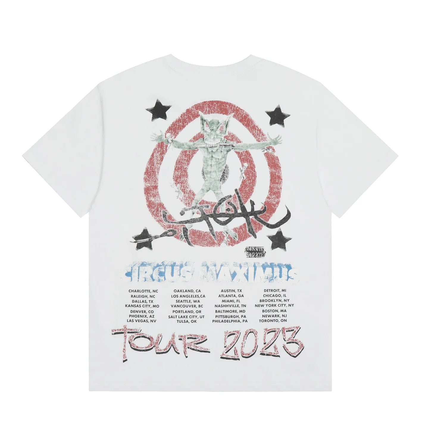 Travis Scott Utopia Circus Maximus 2023 Tour III Tee White