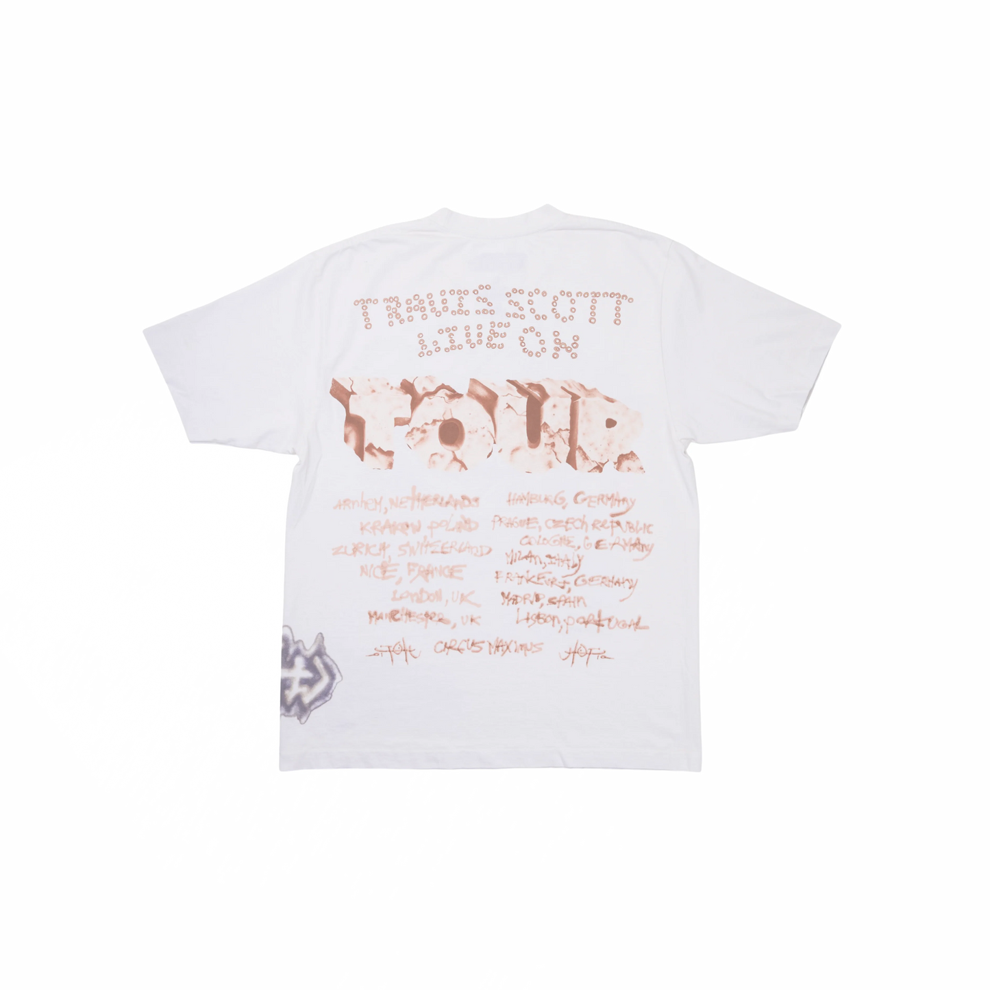 Travis Scott Utopia Tour Skitzo Circus Maximus Tee White