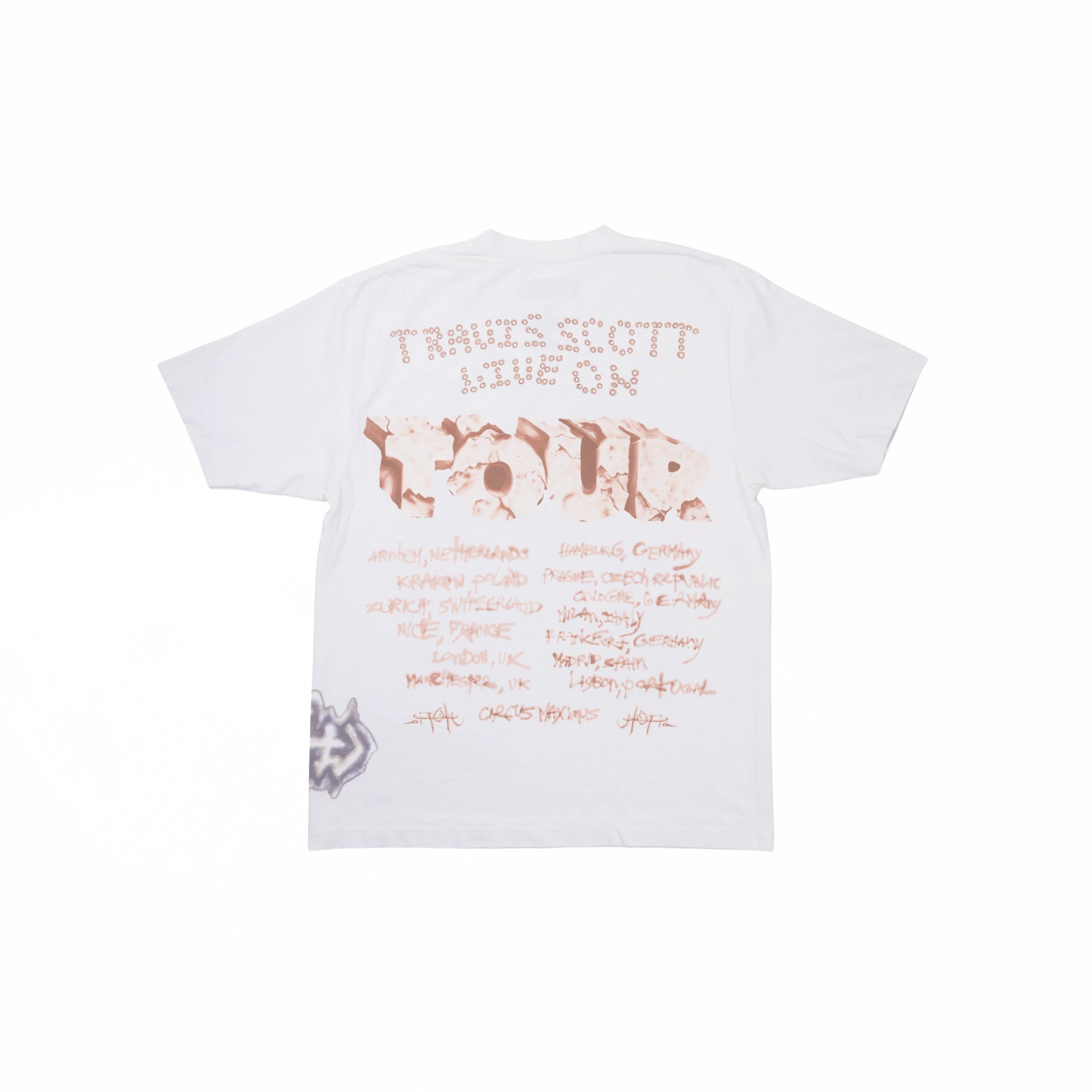Travis Scott Utopia Tour Skitzo Circus Maximus Tee White