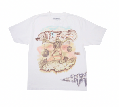 Travis Scott Utopia Tour Skitzo Circus Maximus Tee White